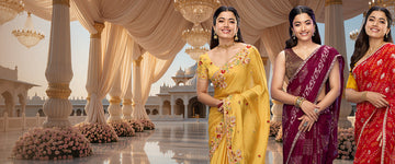 Decoding Rashmika Mandanna’s Saree Fashion for Wedding Functions