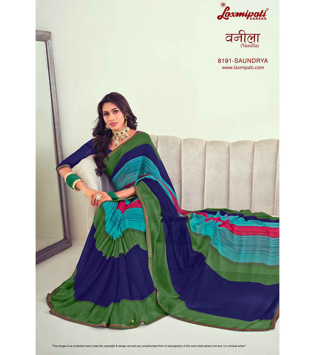 Laxmipati Vanilla 8191 Georgette Multicolor Saree