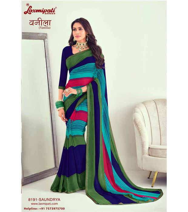 Laxmipati Vanilla 8191 Georgette Multicolor Saree