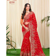 Laxmipati Murabbaa N-2100 Tissue Silk Red Saree