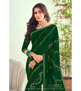 Laxmipati Vanilla 8194 Georgette Green Saree