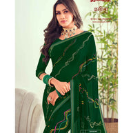 Laxmipati Vanilla 8194 Georgette Green Saree