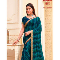 Laxmipati Cheeku  8043 C/C Georgette Deep Firozi Sarees