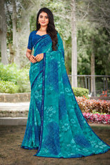 Laxmipati Priya 13357 Georgette Blue Saree