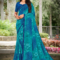 Laxmipati Priya 13357 Georgette Blue Saree