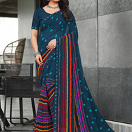 Laxmipati Priya 13424 Georgette Multicolor Saree
