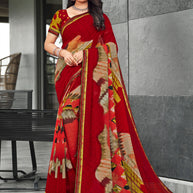 Laxmipati Priya 13429 Georgette Maroon Saree