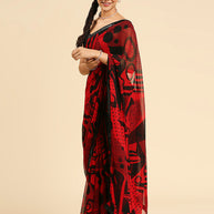 Laxmipati 13466 Georgette Red & Black Sarees