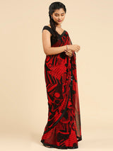 Laxmipati 13466 Georgette Red & Black Sarees