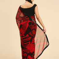 Laxmipati 13466 Georgette Red & Black Sarees