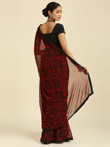 Laxmipati 13467 Georgette Red & Black Sarees