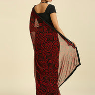 Laxmipati 13467 Georgette Red & Black Sarees