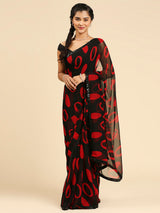 Laxmipati 13468 Georgette Red & Black Sarees