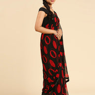 Laxmipati 13468 Georgette Red & Black Sarees