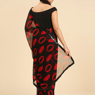 Laxmipati 13468 Georgette Red & Black Sarees