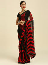 Laxmipati 13469 Georgette Red & Black Sarees