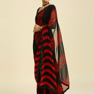 Laxmipati 13469 Georgette Red & Black Sarees