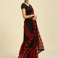 Laxmipati 13469 Georgette Red & Black Sarees