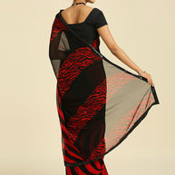 Laxmipati 13469 Georgette Red & Black Sarees