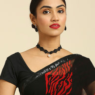 Laxmipati 13469 Georgette Red & Black Sarees