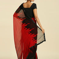 Laxmipati 13470 Georgette Red & Black Sarees