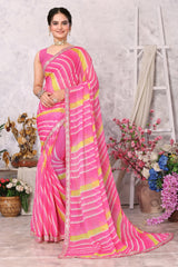 Laxmipati 13693 Chiffon Pink Sarees