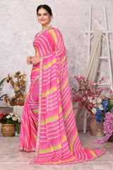 Laxmipati 13693 Chiffon Pink Sarees