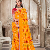 Laxmipati Chiffon Geometric Printed Saree