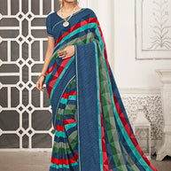 Laxmipati Priya 13815 Georgette Multicolor Saree
