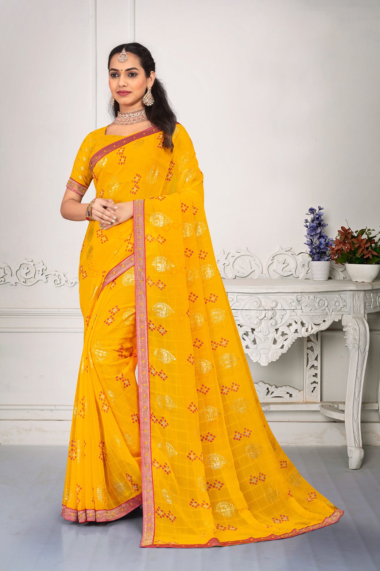 Laxmipati Chiffon Printed Saree