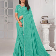 Laxmipati Green Floral Printed Chiffon Saree