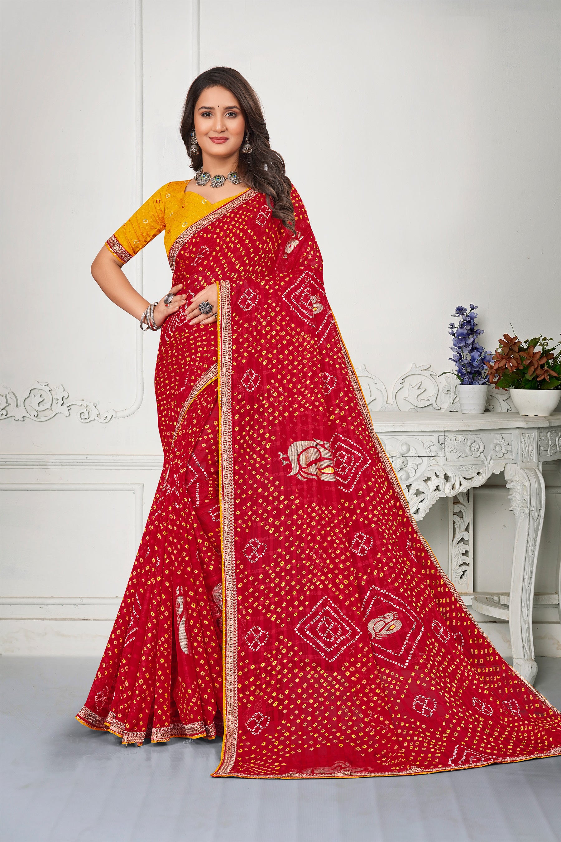 Laxmipati Chiffon Printed Saree