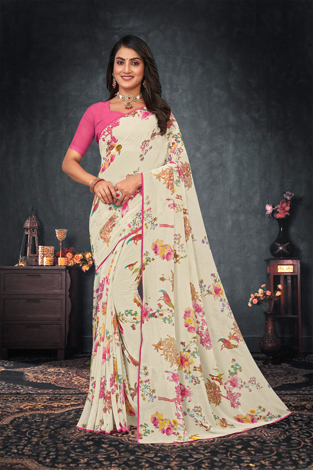 Laxmipati Georgette Floral Saree