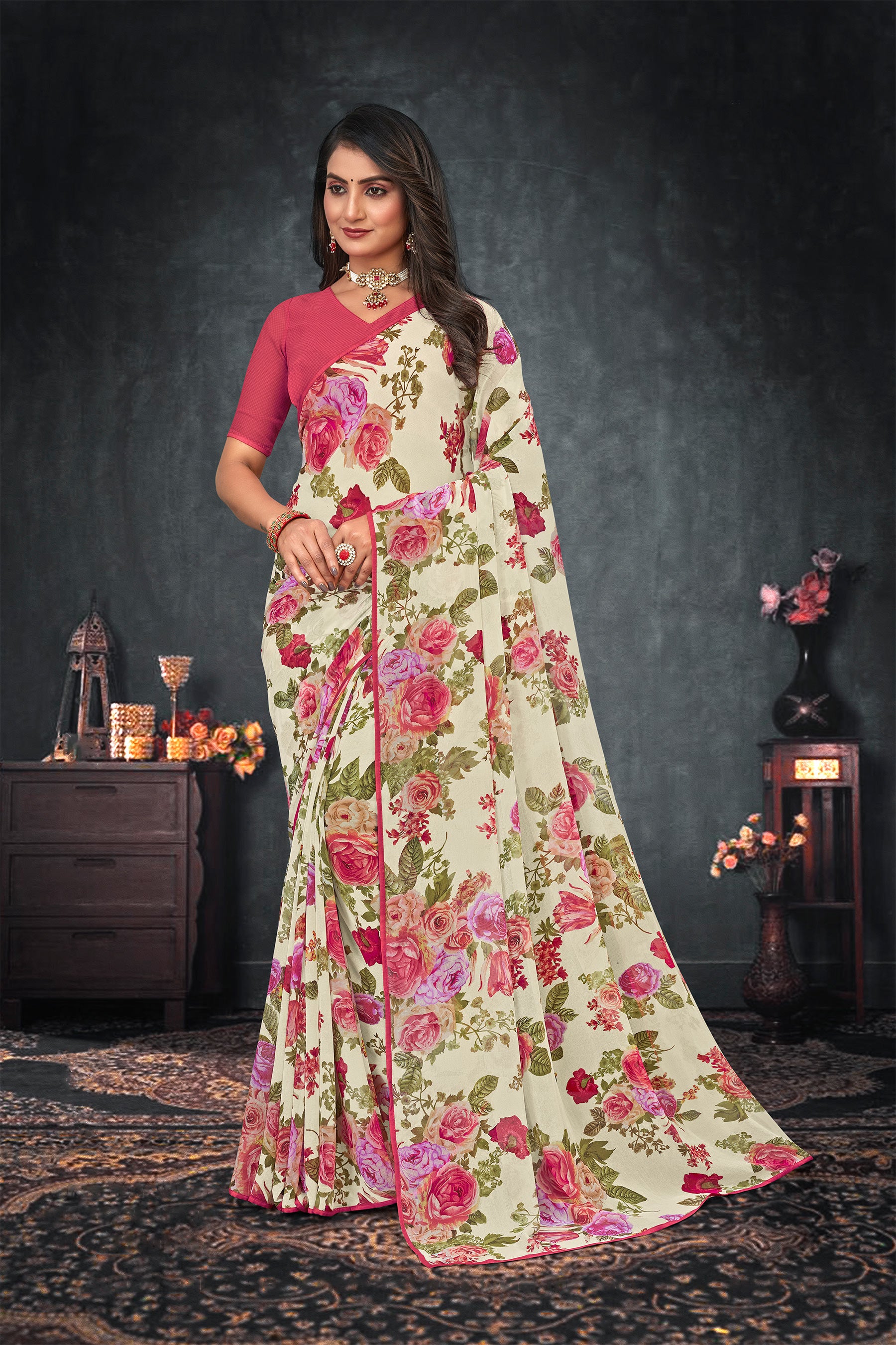Laxmipati Georgette Printed Saree