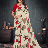 Laxmipati Georgette Floral Printed Saree