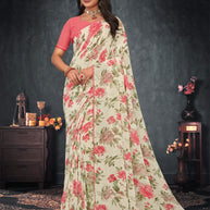 Laxmipati  Georgette Floral Saree