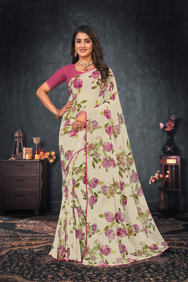 Laxmipati Georgette Floral Saree