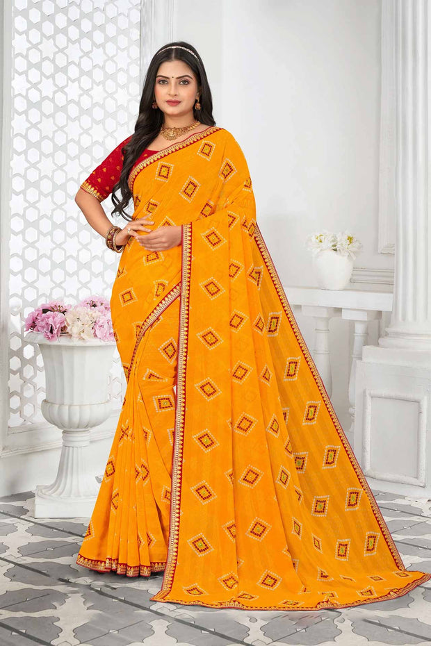 Laxmipati Chiffon Printed Saree