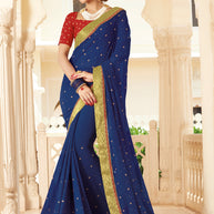 Laxmipati Rasili 4911 Georgette Blue Saree