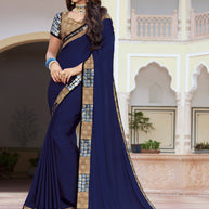 Laxmipati Rasili 4946 Crepe Blue Saree