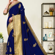 Laxmipati Rasili 5375 Crepe Blue Saree