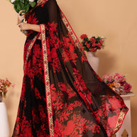 Laxmipati 5525 Poly Georgette Red Saree