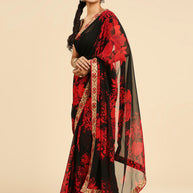 Laxmipati 5525 Poly Georgette Red Saree