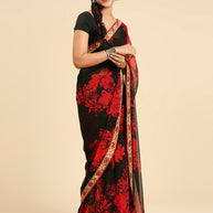 Laxmipati 5525 Poly Georgette Red Saree