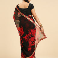 Laxmipati 5525 Poly Georgette Red Saree