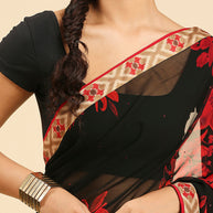Laxmipati 5525 Poly Georgette Red Saree