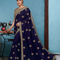Laxmipati Rasili 5728 Satin Blue Saree