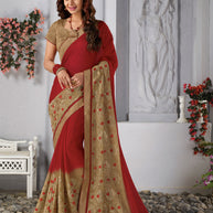 Laxmipati Rasili 5845 Chiffon Red Saree