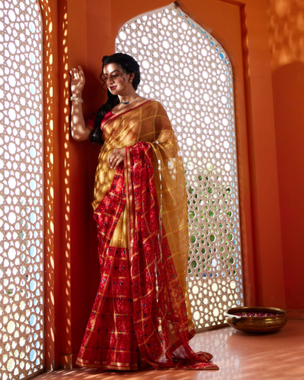 Laxmipati 6081 Chiffon Multicolor Saree - Akshara Singh