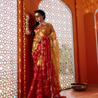 Laxmipati 6081 Chiffon Multicolor Saree - Akshara Singh